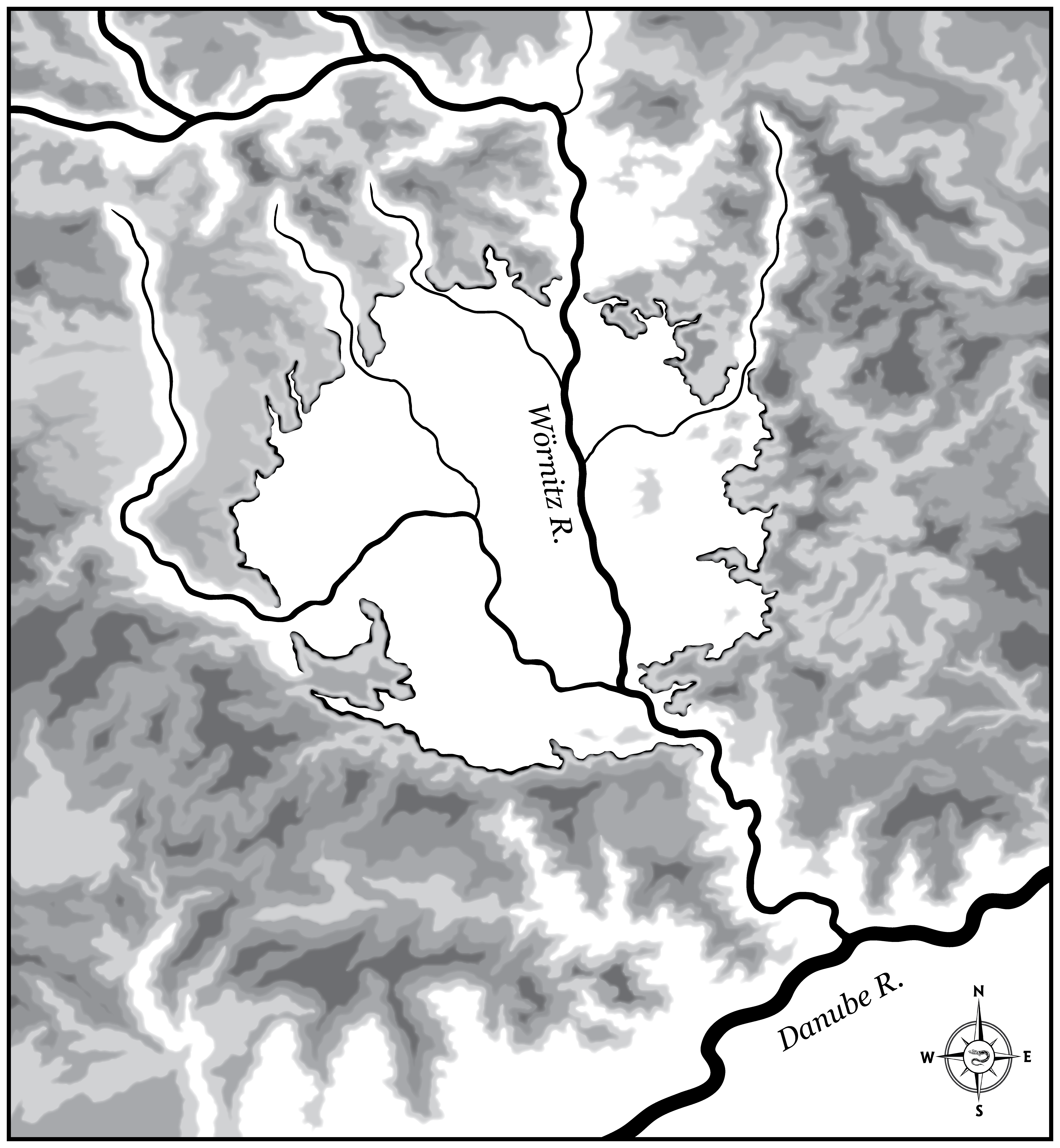 Nördlinger Ries impact crater map